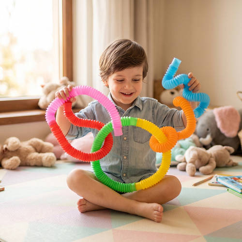RURKI SENSORYCZNE tuba rozciągana sensoryczna zestaw 7szt POP TUBES 2