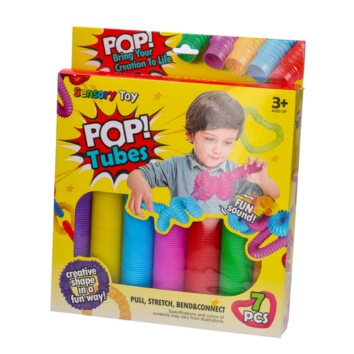 RURKI SENSORYCZNE tuba rozciągana sensoryczna zestaw 7szt POP TUBES 6