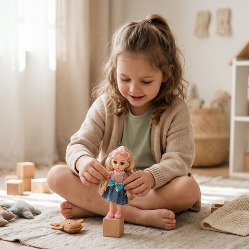 Mini lalka modna i urocza, kieszkonkowa laleczka 2
