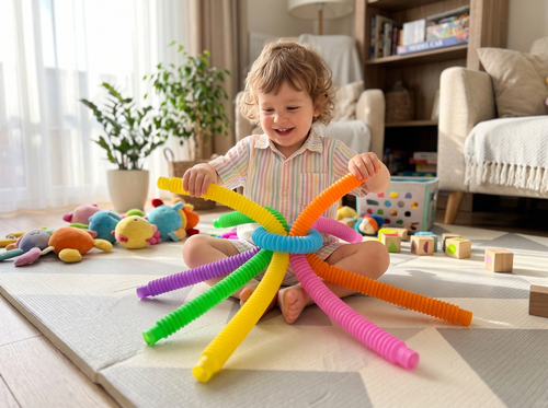 RURKI SENSORYCZNE tuba rozciągana sensoryczna zestaw 6szt POP TUBES 2