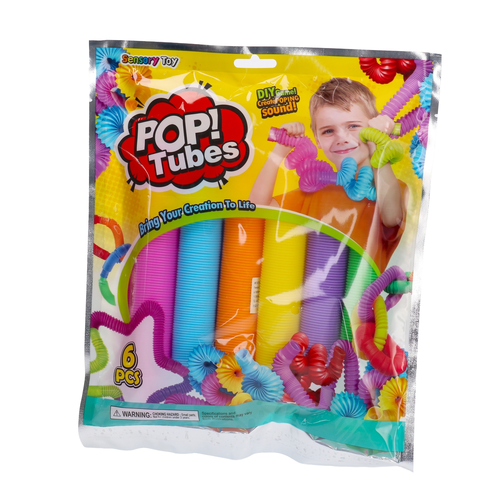 RURKI SENSORYCZNE tuba rozciągana sensoryczna zestaw 6szt POP TUBES 6