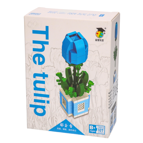 Mini klocki KWIATY niebieski TULIPAN 6