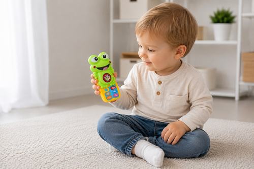 Telefon ŻABKA dla malucha, gra, świeci 2