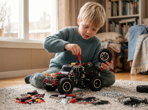 MAŁY KONSTRUKTOR 475 el terenówka JEEP 2