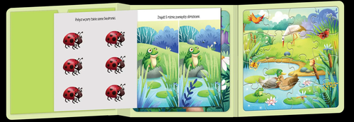 Książka Na łące - puzzle magnetyczne 2
