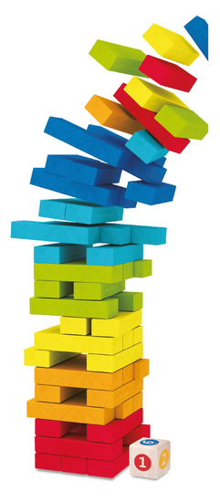 Kolorowa wieża GRA ZRĘCZNOŚCIOWA jenga Smily Play 1
