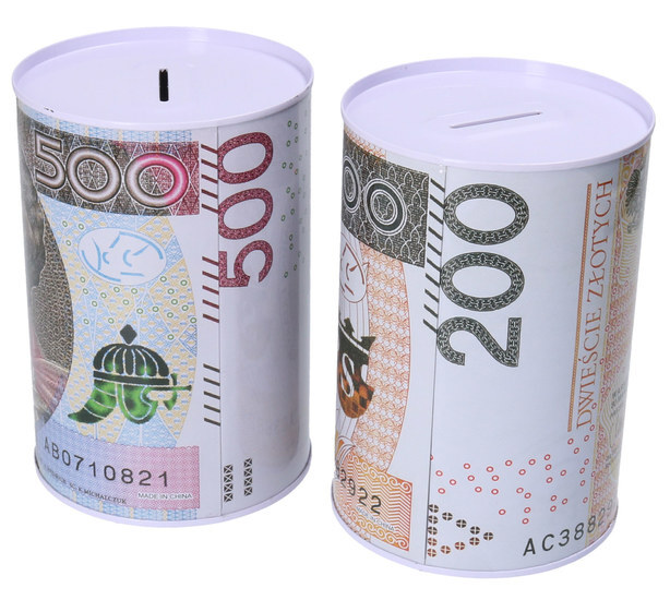 Skarbonka puszka  BANKNOTY POLSKIE 1