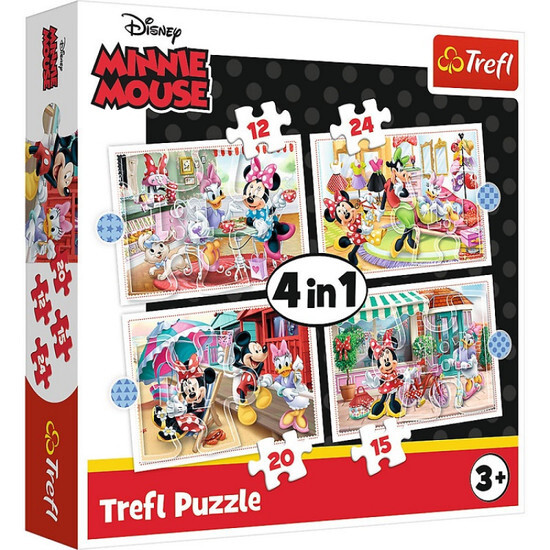 Puzzle 4w1 Minnie z przyjaciółkami 1