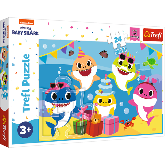Puzzle 24 Maxi Wesołe BABY SHARK 1