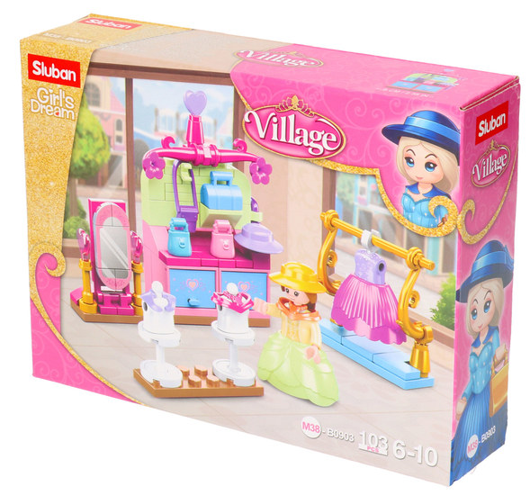  Klocki Sluban Village BUTIK Z UBRANIAMI 1