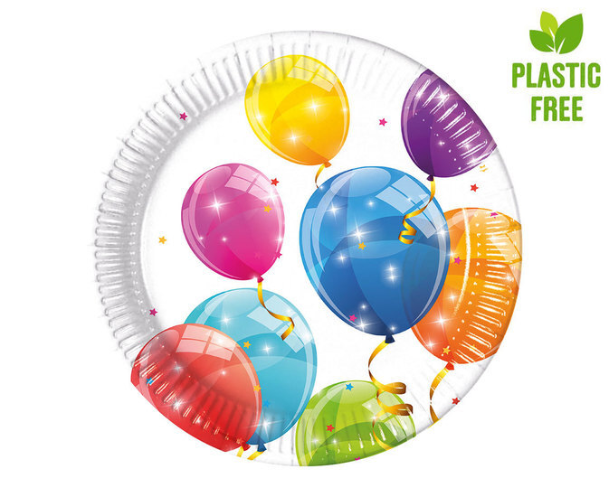 Talerzyki papierowe BALONY 19,5cm 1