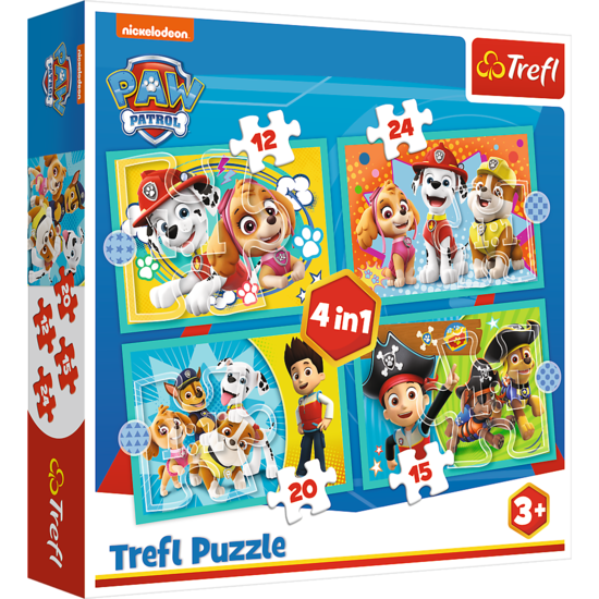 Puzzle 4w1 PSI PATROL Wesoła ekipa 1