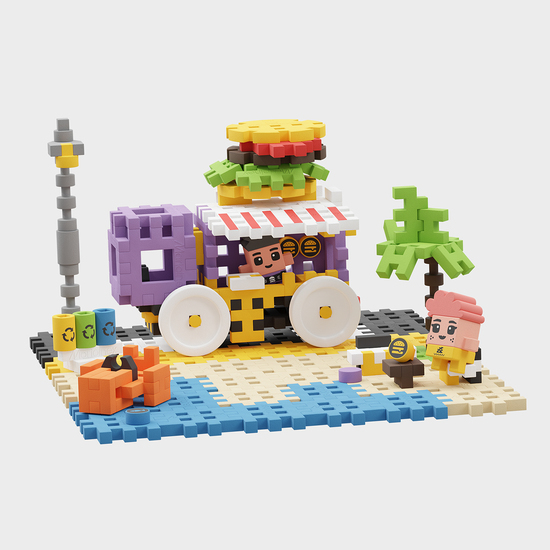 Klocki MINI WAFLE FOOD TRUCK 148el 1