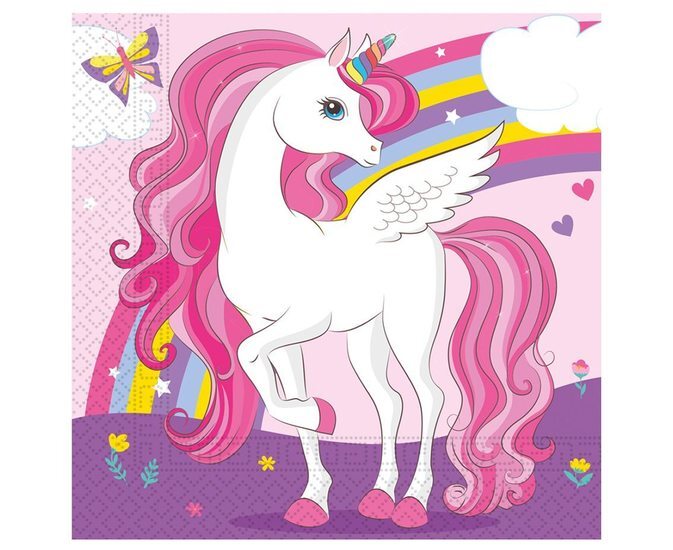 Serwetki papierowe KONIK UNICORN JEDNOROŻEC 20szt 1