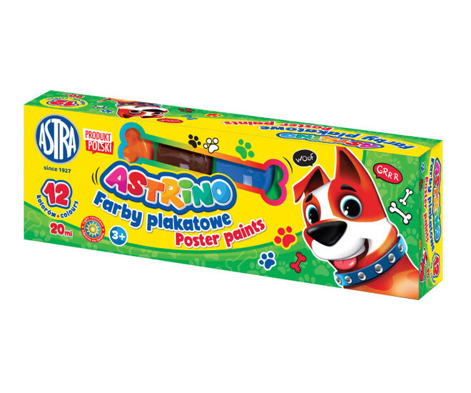 Farby plakatowe 12 kolorów ASTRINO 1