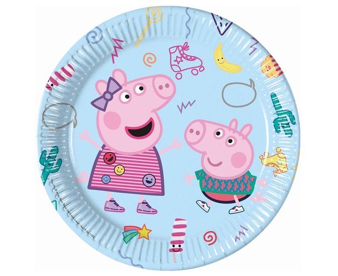 Talerzyki papierowe ŚWINKA PEPPA 23cm 1