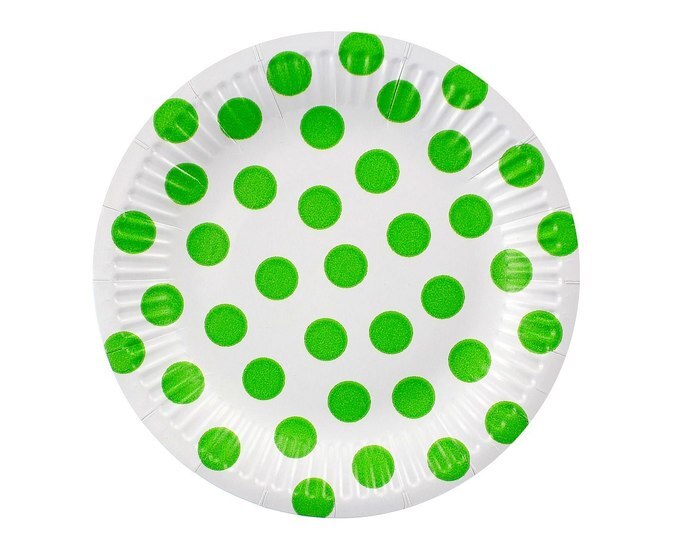Talerzyki papierowe groszki pistacjowe 18cm 1