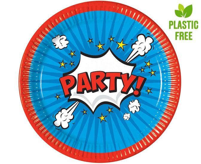 Talerzyki papierowe PARTY 23cm 8szt 1