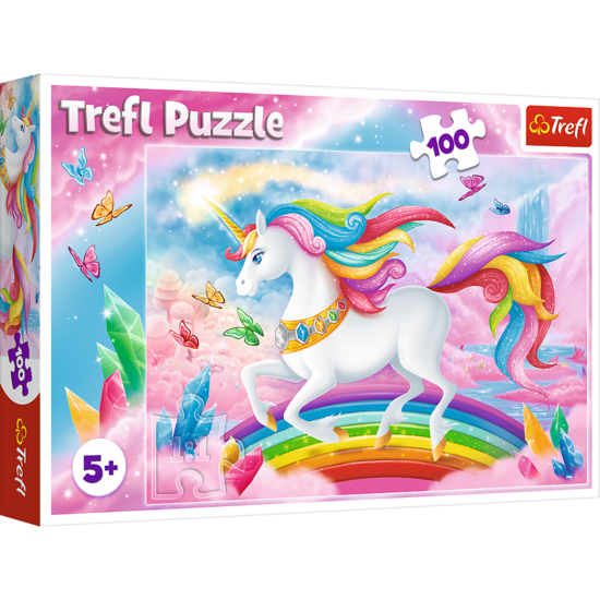 Puzzle 100 W KRYSZTAŁOWYM ŚWIECIE JEDNOROŻCÓW 1