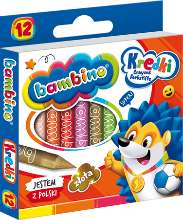 Kredki tradycyjne BAMBINO 12 kol 1
