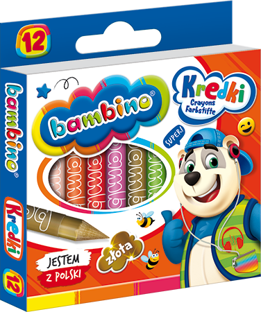 Kredki tradycyjne BAMBINO 12 kol 1