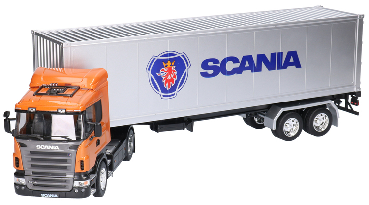 Auto Tir Scania R470 ciągnik siodłowy z naczepą, mpdel metalowy WELLY 1