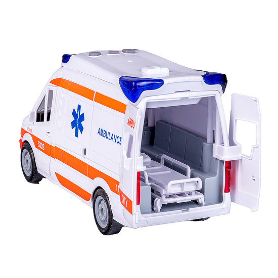 AUTO AMBULANS z noszami światło dźwięk Smily Play 1
