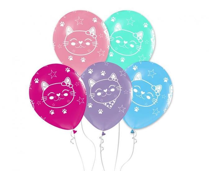 Balony z nadrukiem KOTY 5szt 1