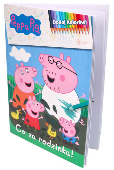 Kolorowanka Co za rodzinka! ŚWINKA PEPPA 1