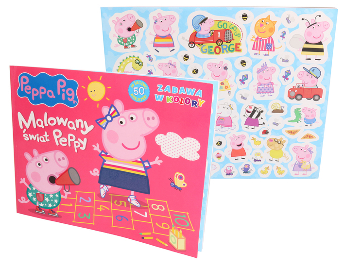  Kolorowanka Malowany świat Peppy. Zabawa w kolory. Świnka Peppa 1