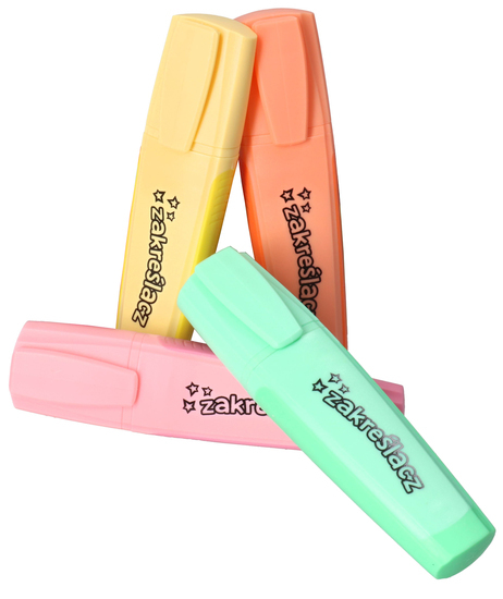 Marker zakreślacze pastelowe 4szt 1