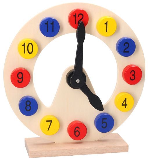 Zegar drewniany na podstawce 1