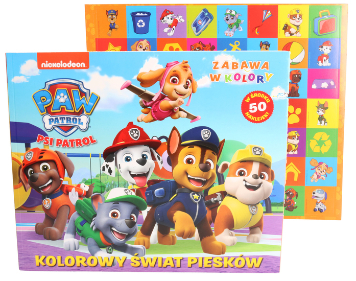 Kolorowanka PSI PATROL Kolorowy świat piesków 1