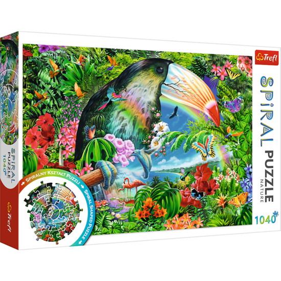 Puzzle Spiral 1040 Tropikalne zwierzęta  1