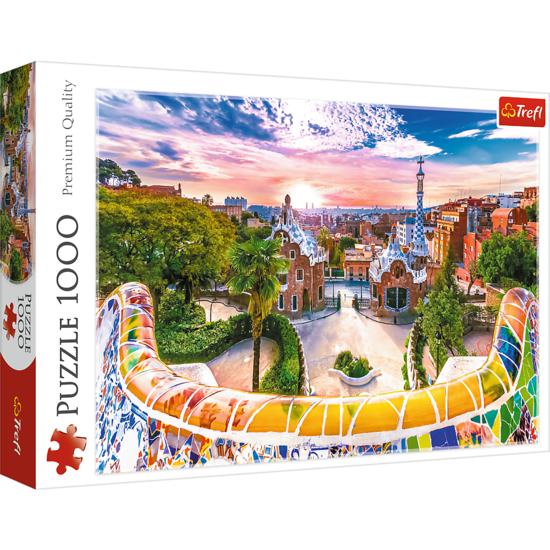 Puzzle 1000 Zachód słońca nad Barceloną  1