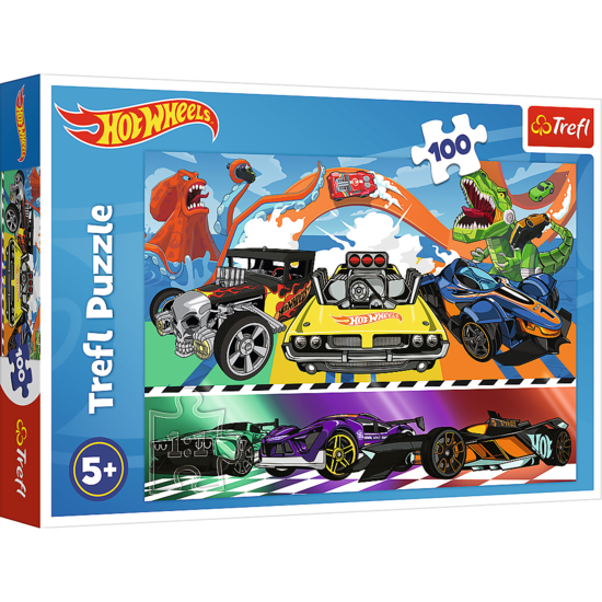 Puzzle 100 Pędzące samochody Hot Wheels  1