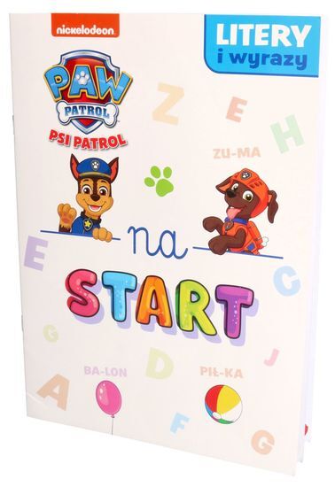Książeczka LITERY I WYRAZY na start PSI PATROL zeszyt zadań 1