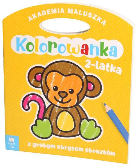 Kolorowanka 2-latka Małpka AKADEMIA MALUSZKA gruby obrys 1