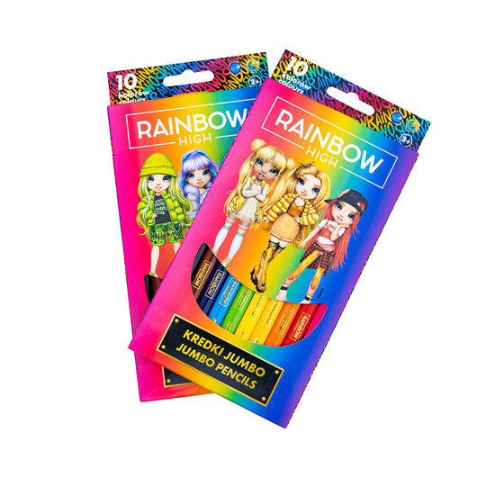 Kredki ołówkowe JUMBO RAINBOW HIGH 10 kolorów  ASTRA 1