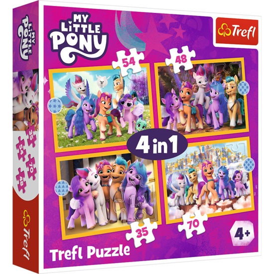 Puzzle 4w1 Poznaj Kucyki Pony My Little Pony  1