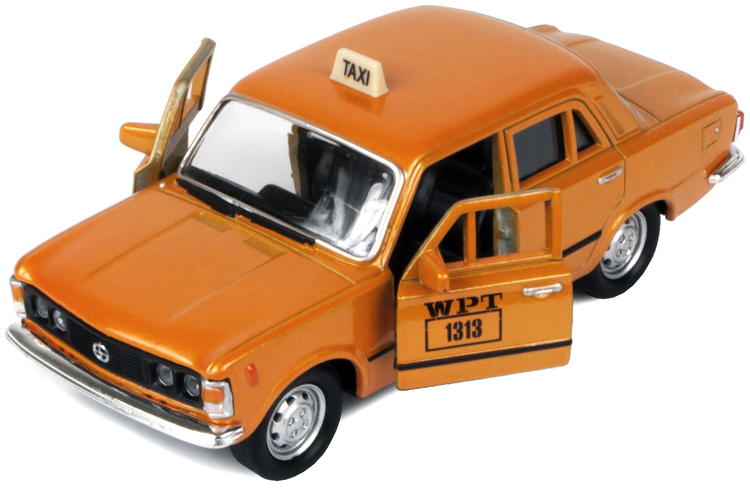 Auto Fiat 125P WPT 1313 taxi, model metalowy WELLY 1