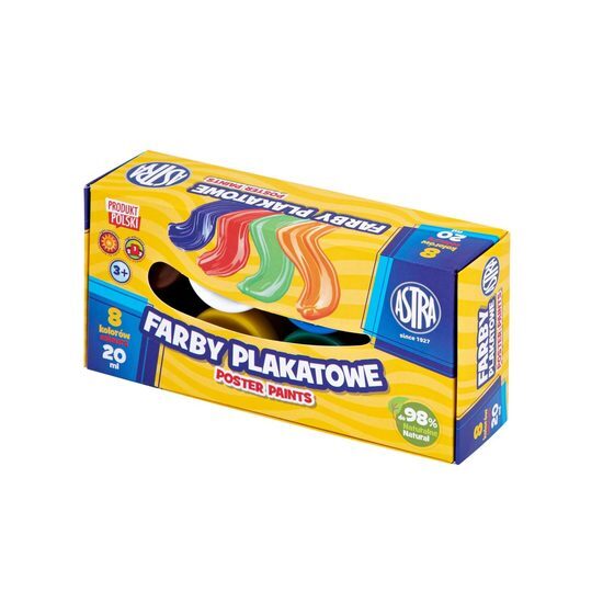 FARBY PLAKATOWE 8 kolorów ASTRA 1