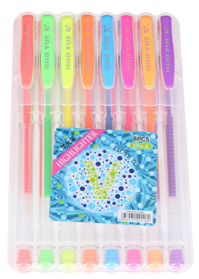 Długopis żelowy FLUO KOLORY 8szt  1