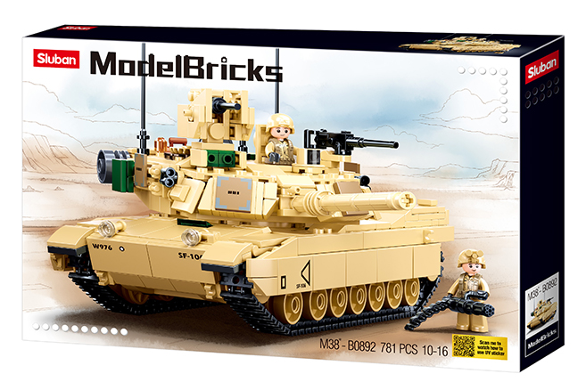 Klocki Sluban CZOŁG ABRAMS Model Bricks ARMIA 1