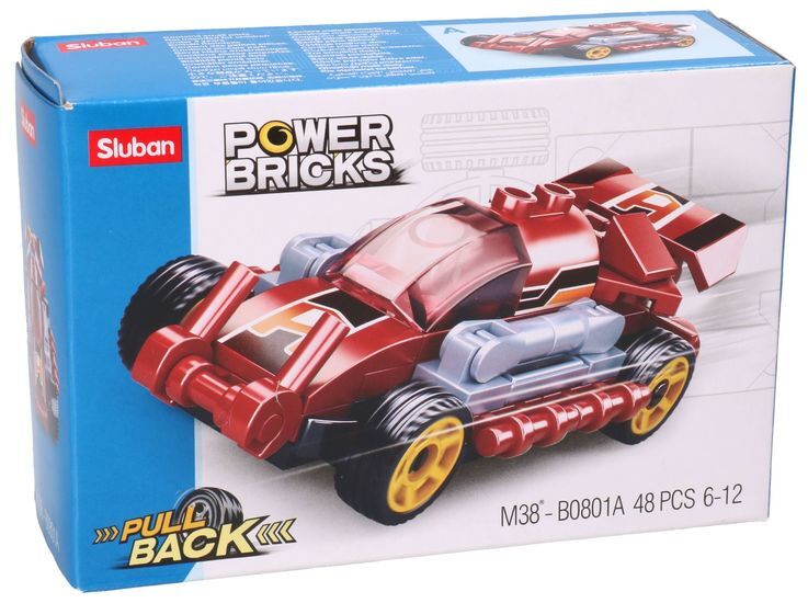 Klocki Sluban AUTO wyścigowe 8 wzorów POWER BRICKS 1