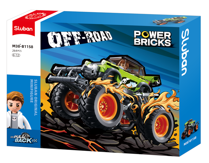 Klocki Sluban  AUTO MONSTER TRUCK BKI OFF-ROAD POWER BRICKS 1