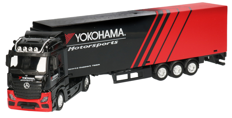 Auto TIR MERCEDES ACTROS z naczepą YOKOHAMA Burago 1:43 1