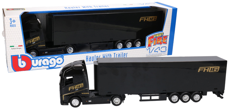 Auto TIR VOLVO FH16 z naczepą BURAGO 1:43 1