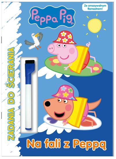 Książka ZADANIA DO ŚCIERANIA NA fali z Peppą ŚWINKA PEPPA 1