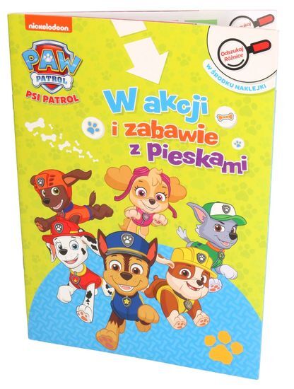Książeczka W AKCJI i ZABAWIE Z PIESKAMI zeszyt zadań PSI PATROL 1